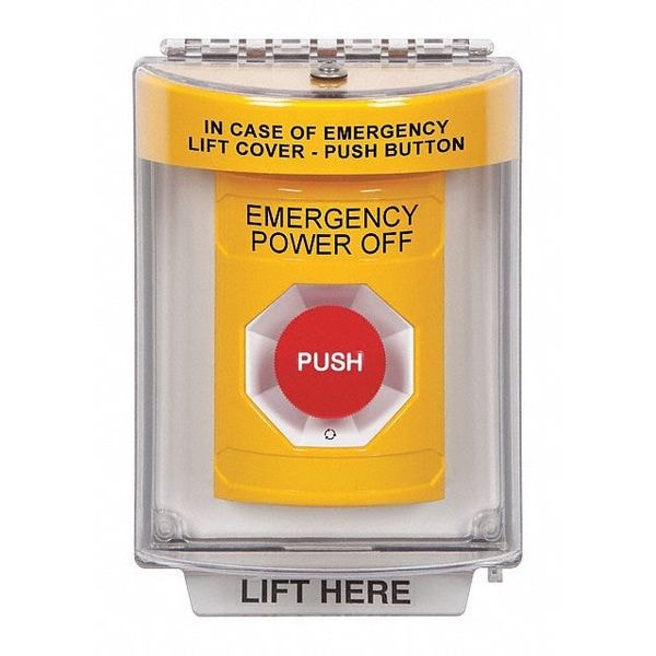 Botón de Apagado de Emergencia de Tecnología de Seguridad Internacional, 2-7/8" D - SS2241PO-EN