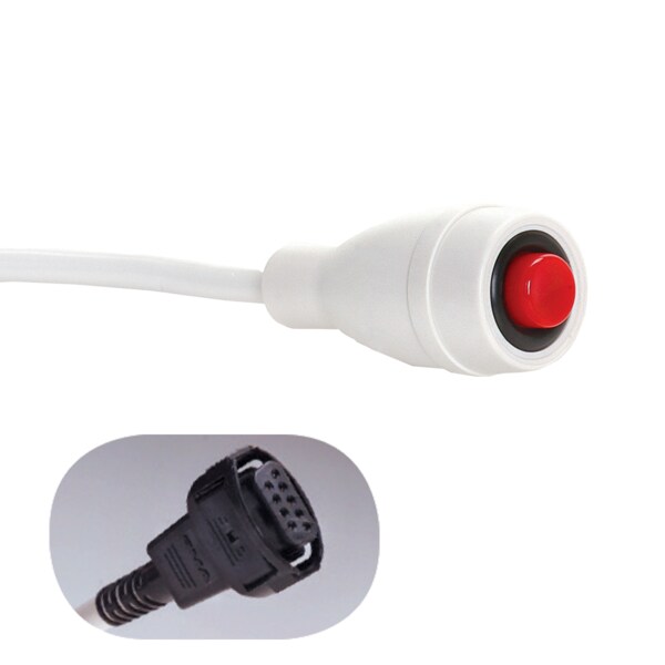 Crest Healthcare EconoCall Call Cord, 8' Cord, Zettler 9-Pin Plug, Normally Open - 117724