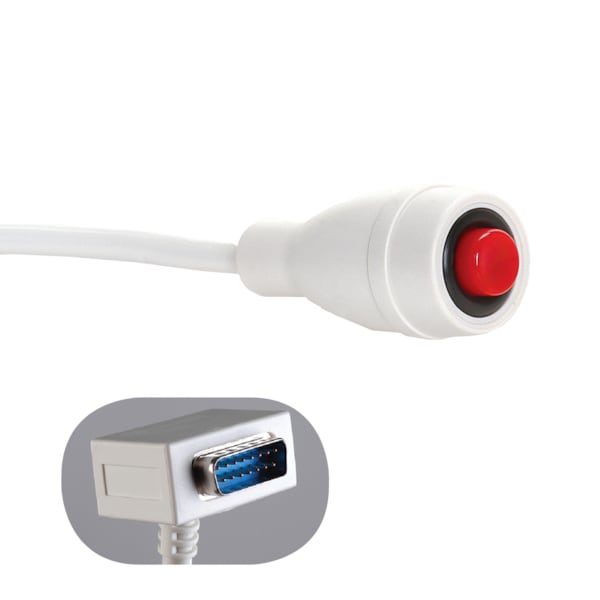 Crest Healthcare EconoCall Call Cord, 10' Cord, Ektacom 15-Pin Plug - 117715-10