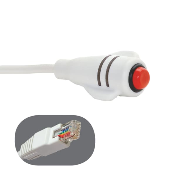 Crest Healthcare DuraCall Call Cord, 7' Cord, West-Call RJ50 10-Pin Plug - 9948W-7