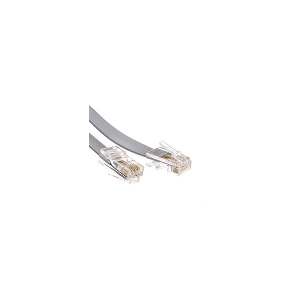 Swe-Tech 3C Telephone Cord Data, RJ45 8P / 8C, Silver Satin, Straight, 14 foot - FWT8103-88114