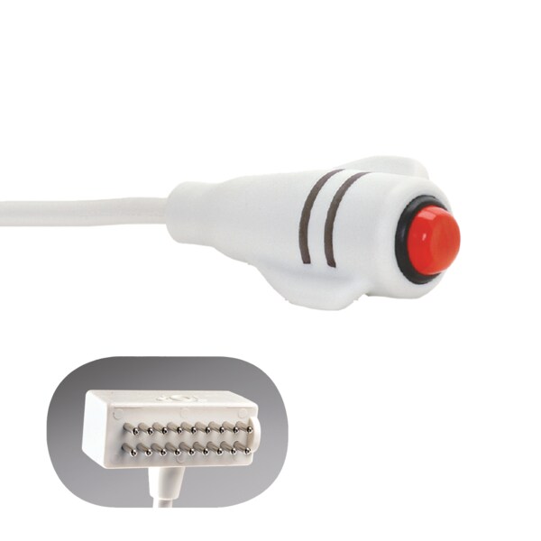 Crest Healthcare DuraCall Call Cord, 7' Cord, Ascom Dukane 18-Pin DIN Plug - 9918W-7