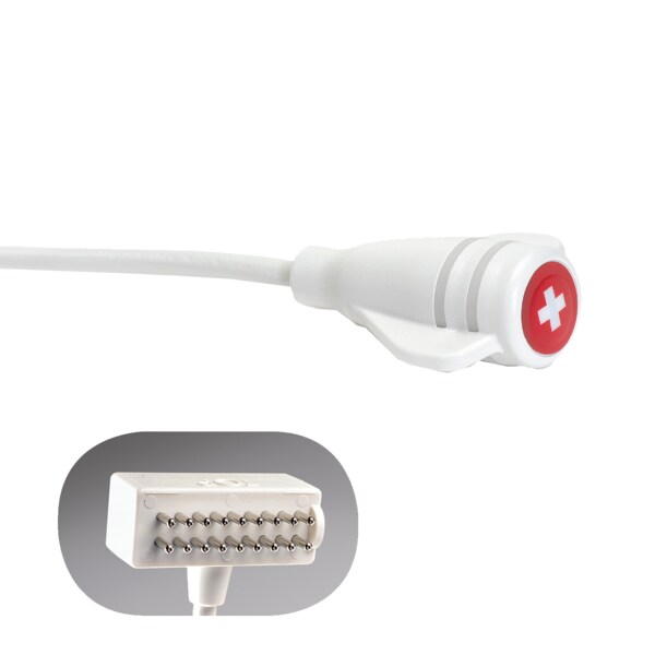 Crest Healthcare CleanCall Call Cord, 8' Cord, Ascom Dukane 18-Pin DIN Plug - 8918W-8
