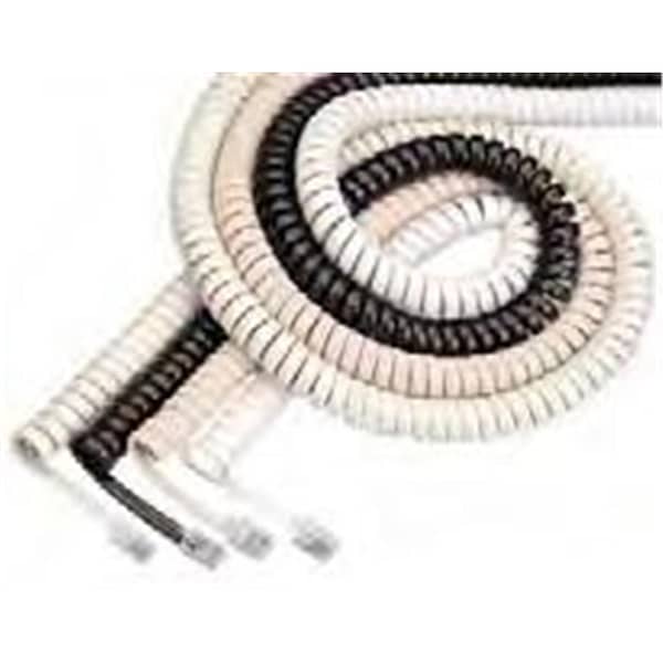 Curley Cord Handset Cord - Black- 9 ft. - L-H4DU-09-BK