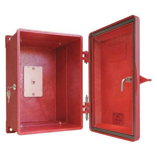 Hubbell Gai-Tronics Weatherproof Phone Enclosure, Red, 15"H - 255-003RDLDSK