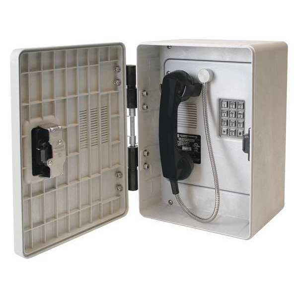 Hubbell Gai-Tronics Telephone, Analog, Gray, Surface Mount - 256-001ACSK