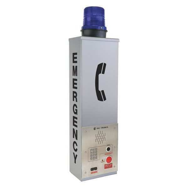 Hubbell Gai-Tronics Emergency Phone Tower, Silver, Wall Mount - 241WM-002