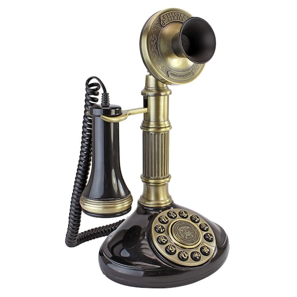 Design Toscano Roman Column Candlestick 1897 Reproduction Telephone - PM1897