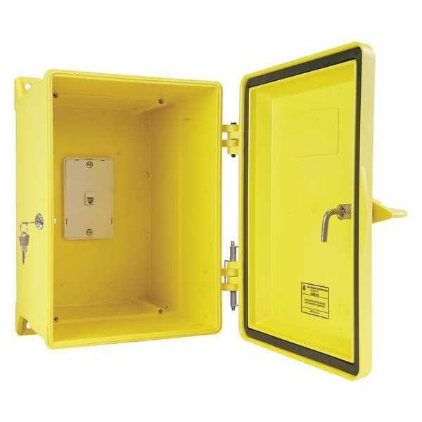 Hubbell Gai-Tronics Weatherproof Phone Enclosure, Yellow, 15"H - 255-003YLLDSK