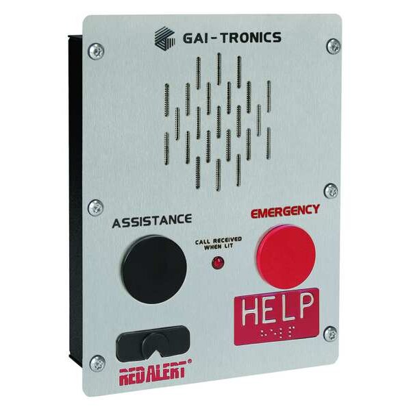 Hubbell Gai-Tronics Emergency Telephone, Analog, Silver - 396-001FS