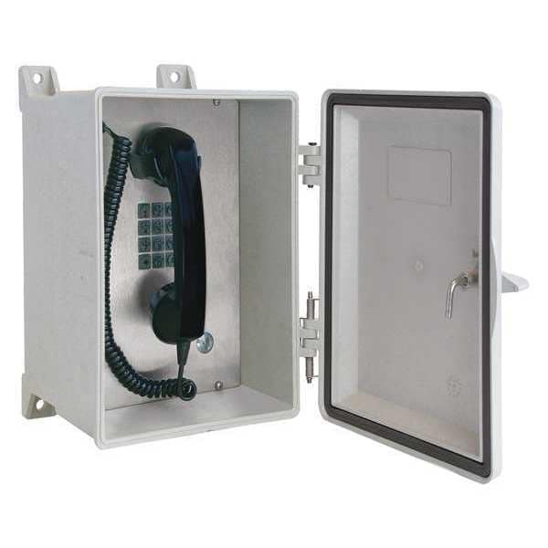 Hubbell Gai-Tronics Telephone, Analog, Gray, Surface Mount - 354-001H1SK