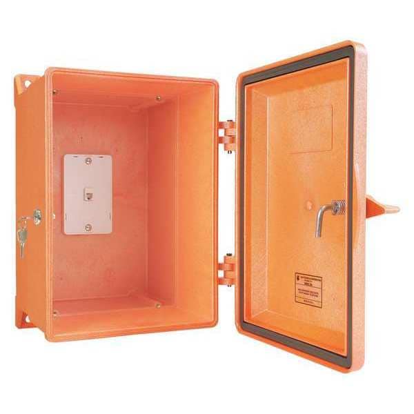 Hubbell Gai-Tronics Weatherproof Phone Enclosure, Orange, 15"H - 255-003ORLD