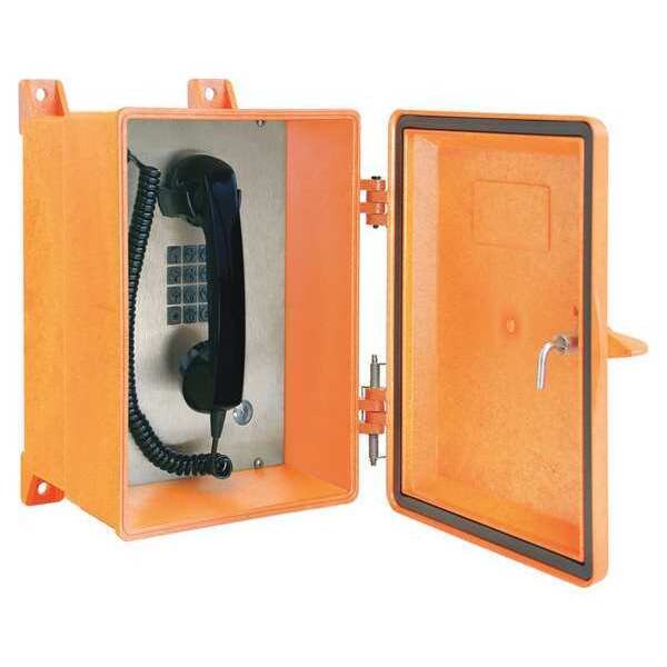 Hubbell Gai-Tronics Telephone, Analog, Orange, Surface Mount - 354-001ORH1SK