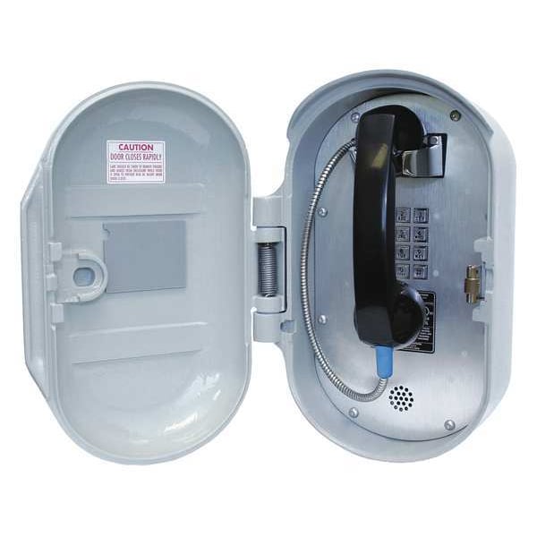 Hubbell Gai-Tronics Telephone, Key-Lock Door, Gray - 226-001LD