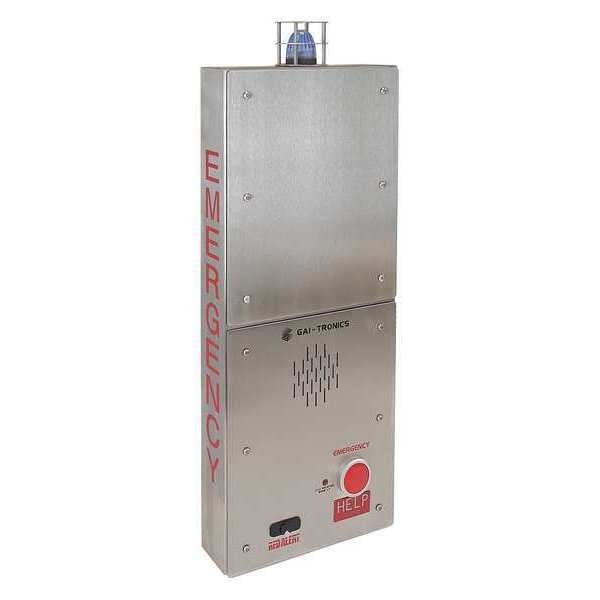 Hubbell Gai-Tronics Slim Wall-Mount Stanchion with Strobe - 239WM-001