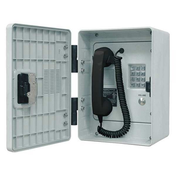 Hubbell Gai-Tronics Weather Resistant Telephone, VoIP, Gray - 256-710