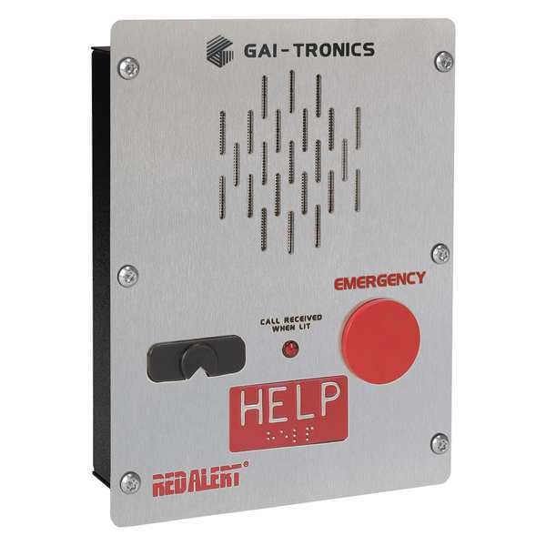 Hubbell Gai-Tronics Emergency Telephone, Analog, Silver - 397-001FS