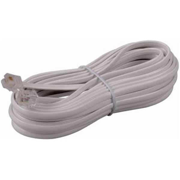 Audiovox Audiovox TP243WHN 25 ft. White Modular Line Cord - 726854