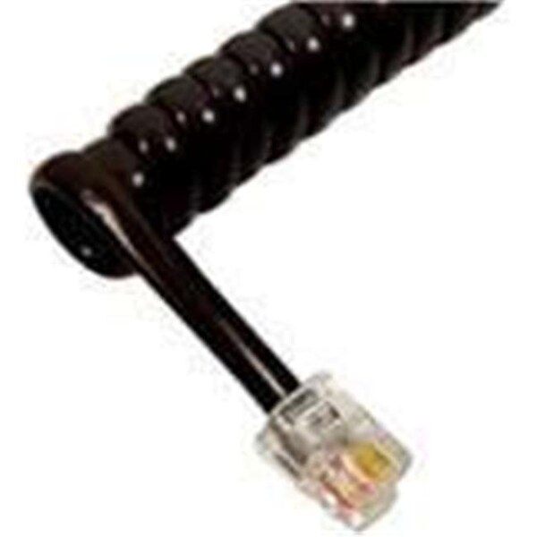 Cablesys Cablesys Handset Cord Black - 6 ft Phone Cable for Phone - Gold Plated Contact - Gloss Black - 1 - GCHA444006-FBK
