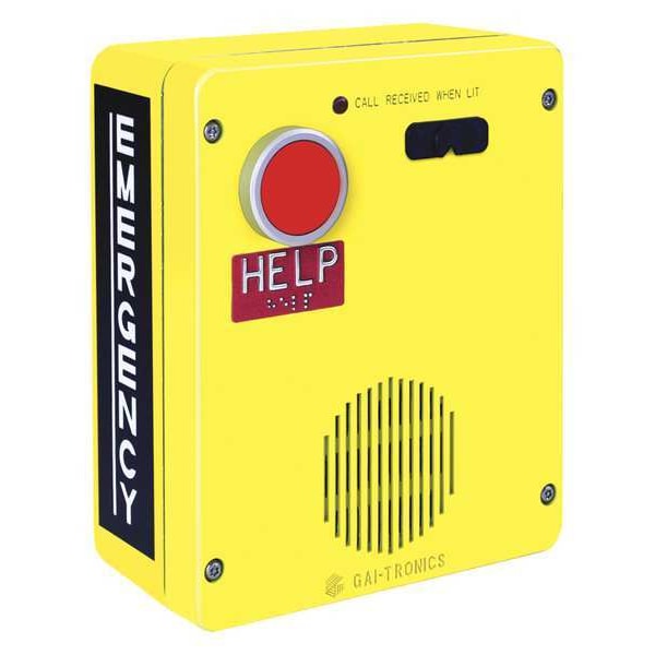 Hubbell Gai-Tronics Emergency Weatherproof Telephone, 1 Button Auto Dial - 393-001