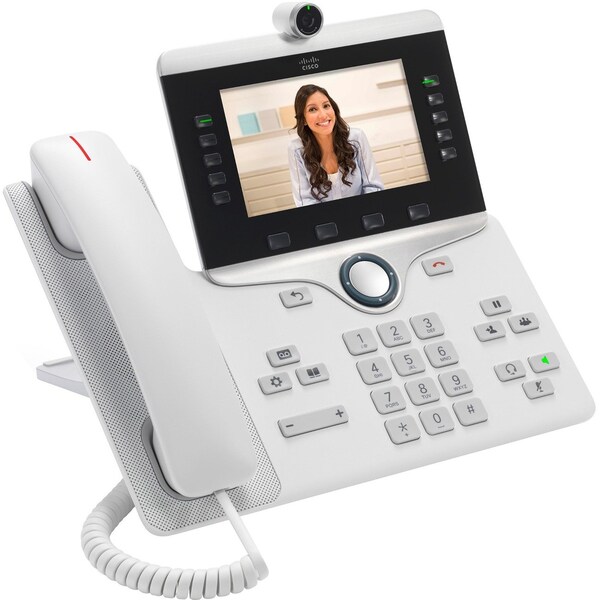 Cisco Cisco 8845 IP Phone - Refurbished - Wall Mountable - White - VoIP - 2 x Network (RJ-45) - PoE Ports - CP8845K9RF