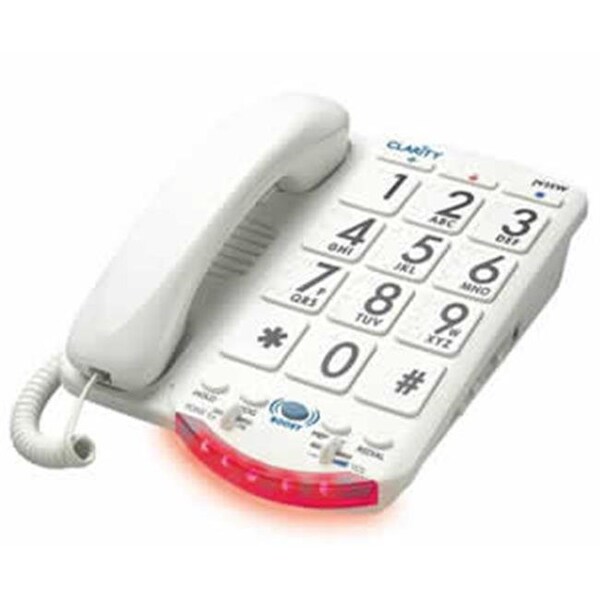 Clarity Clarity CLARITY-JV-35W Amplified Big Button Phone White Keys - CLARITY-JV-35W
