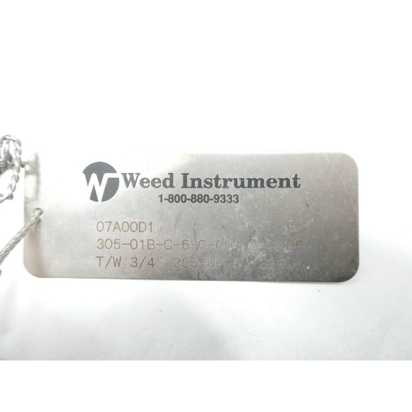 Weed Instrument 2-1/2IN 1/2IN RTD - 07A00D1 305-01B-C-6-C-004.0-Z006.
