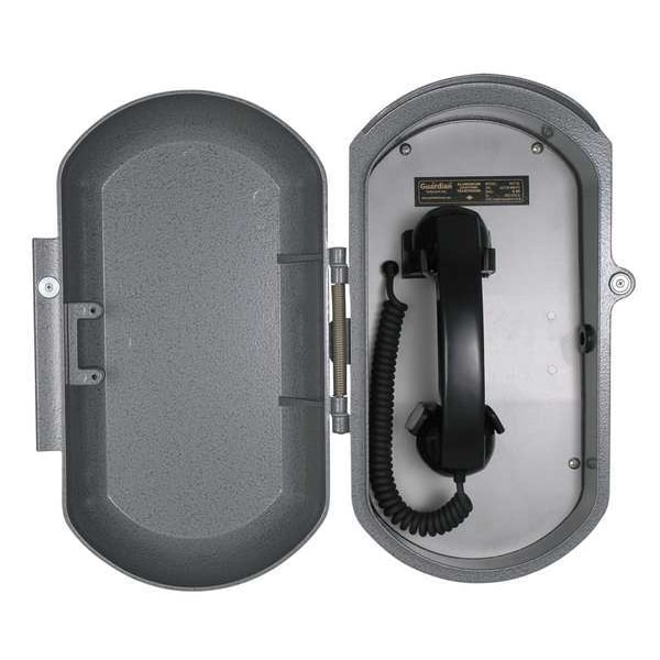 Guardian Telecom Aluminum Casting Ringdown Telephone, VoIP, Wall Mount, Gray - ACR-11-V