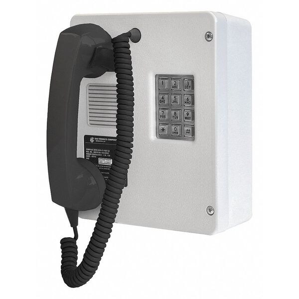 Hubbell Gai-Tronics Telephone, Indoor Intrinsically Safe, Gray - 262-001