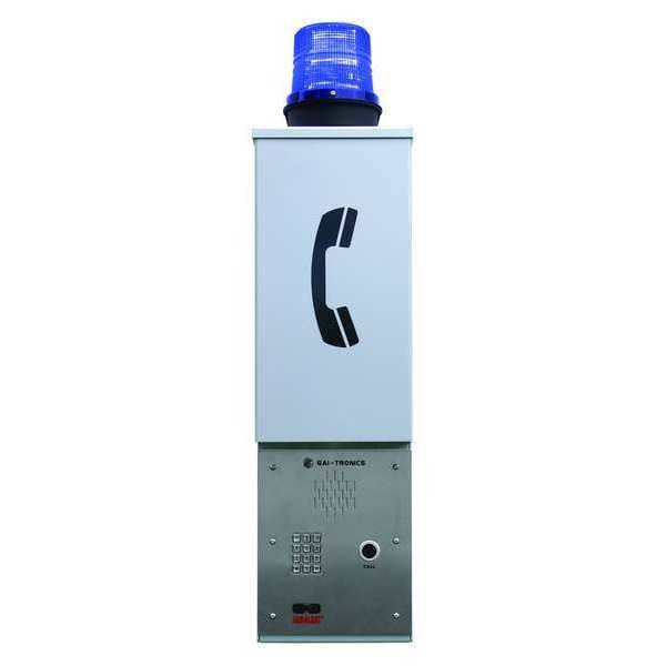 Hubbell Gai-Tronics Emergency Phone Tower, Silver, Wall Mount - 240WM-002