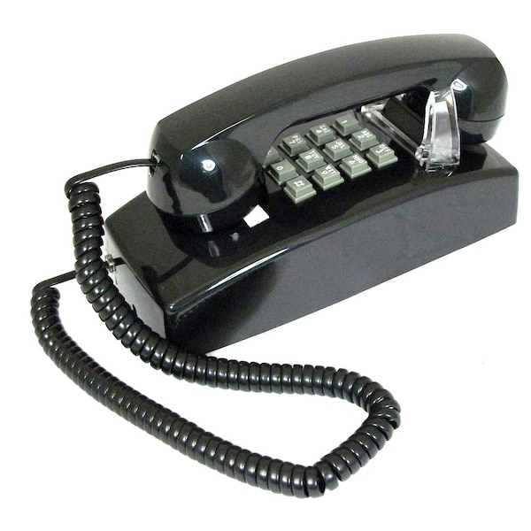 Cortelco 255400-VBA-20M Wall w/ Volume BLACK - 2554-V-BK