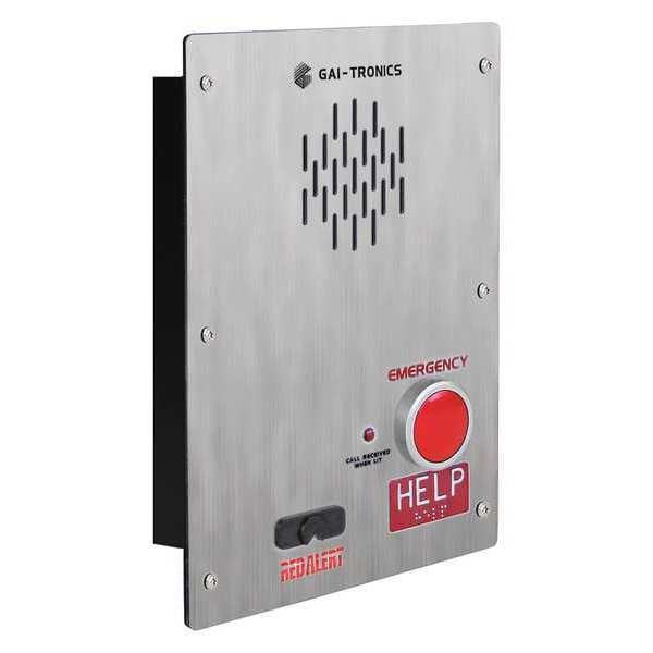 Hubbell Gai-Tronics Emergency Telephone, Analog, Silver - 397-001TP