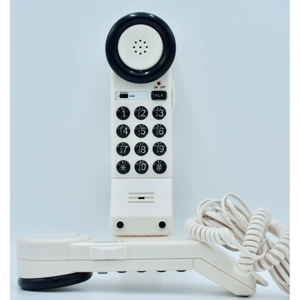 Patient Telephone Supply Hospital Patient Telephone, White With Black Ring Earpiece - S237V