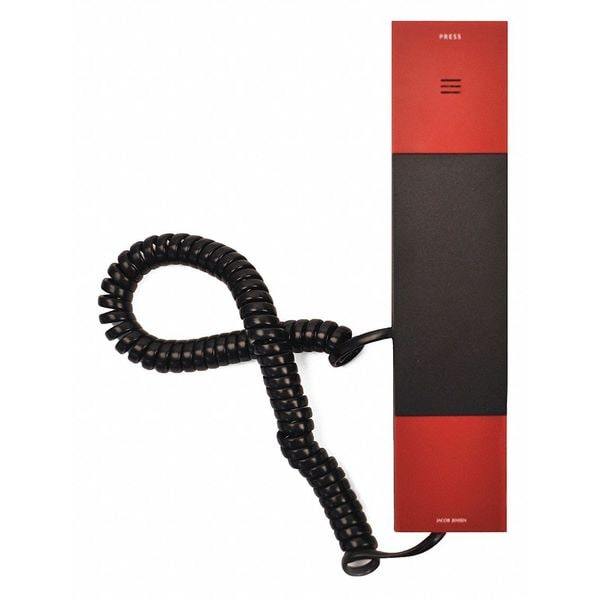 Bittel Telephone, Single Line Trimline, Red/Black - HT20R