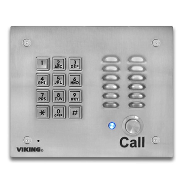 Viking Electronics VoIP Stainless Steel Entry Phone With Enhanced Weather Protection - K-1700-IP-EWP