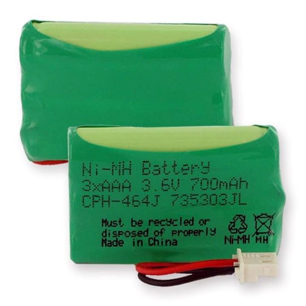 Empire Empire CPH-464J 3.6V 1 x 3 in. 3 AAA Nickel Metal Hydride Battery 700 mAh & J Connector - 2.52 watt - CPH-464J