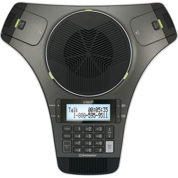 Vtech VTech ErisStation VCS702 DECT 6.0 Conference Phone - Gunmetal - 1 x Phone Line - Speakerphone - VCS702