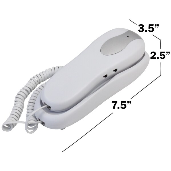 Blue Donuts Slimline White Colored Phone For Wall Or Desk With Memory - BD3494395