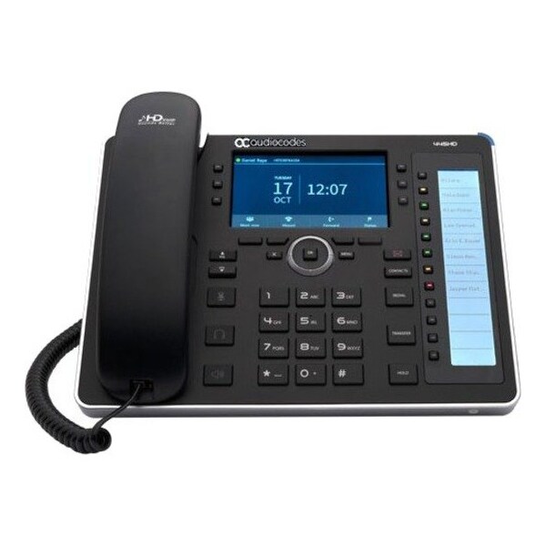 Audiocodes AudioCodes 445HD IP Phone - Corded - Corded - Black - VoIP - 2 x Network (RJ-45) - PoE Ports - IP445HDEG