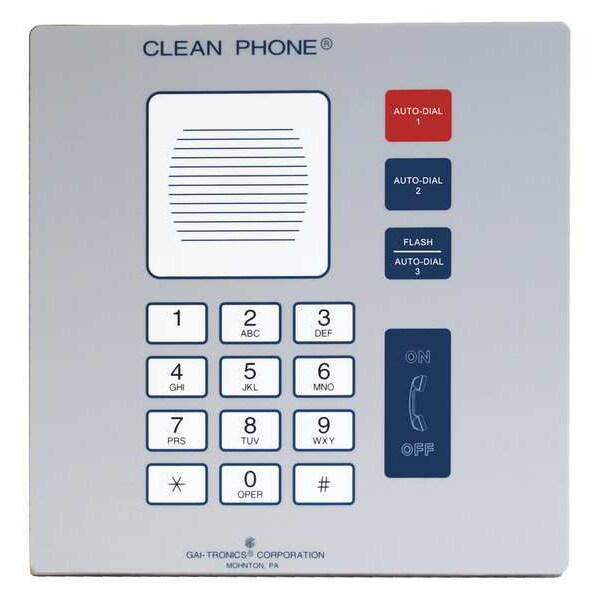 Hubbell Gai-Tronics Cleanroom Telephone, Cordless, Single Line - 295-712F