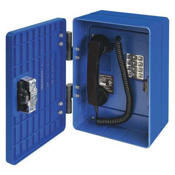 Hubbell Gai-Tronics Telephone, Analog, Blue, Surface Mount - 351-001LDSK