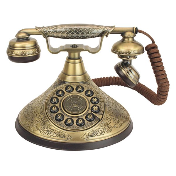 Design Toscano Design Toscano Standard Phone - Brass - 1 x Phone Line - PM1935