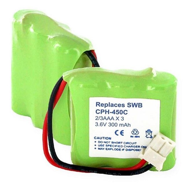 Empire Empire CPH-450C 3.6V 1 x 3 in. - 2 & 3 AAA Nickel Metal Hydride Battery 300 mAh & C Connector - 1.08 watt - CPH-450C