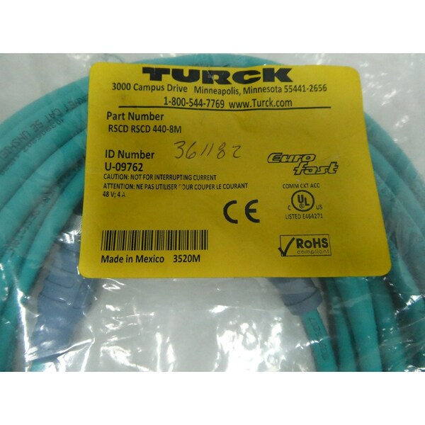 Cable de cordón Euro Fast 8M de Turck - RSCD RSCD 440-8M