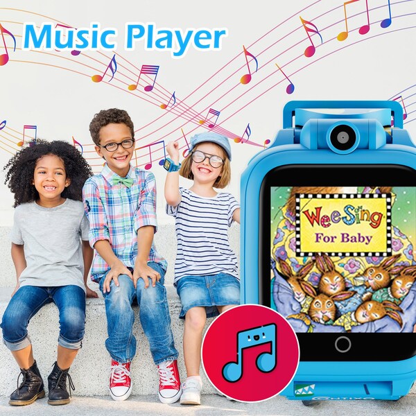 Contixo KW1 Smart Watch for Kids with Educational Games, HD Touch Screen, Camera & MP3 Music Player, Blue - KW1-BLUE