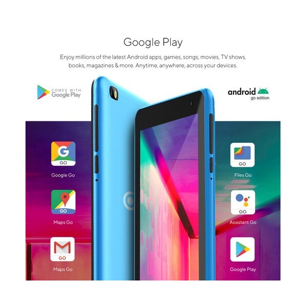 Core Innovations 7in Quad-Core Tablet with Headphones + Tablet Sleeve Blue - CRTB7001BU