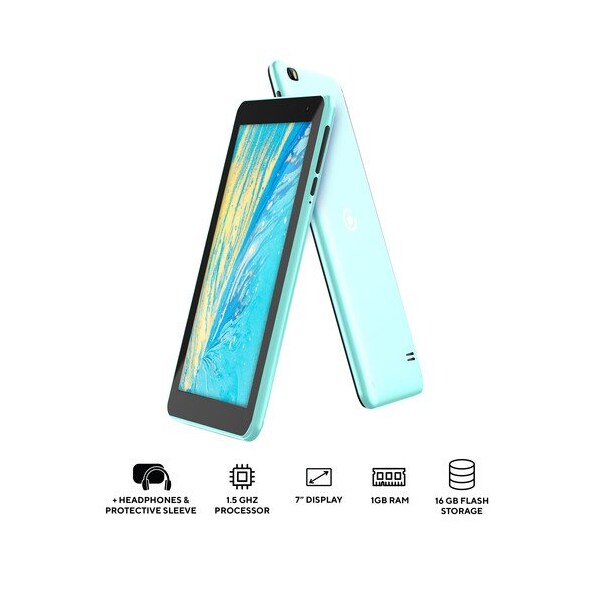 Core Innovations 7in Quad-Core Tablet with Headphones + Tablet Sleeve Teal - CRTB7001TL