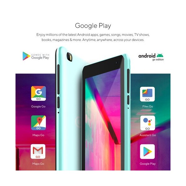 Core Innovations 7in Quad-Core Tablet with Headphones + Tablet Sleeve Teal - CRTB7001TL