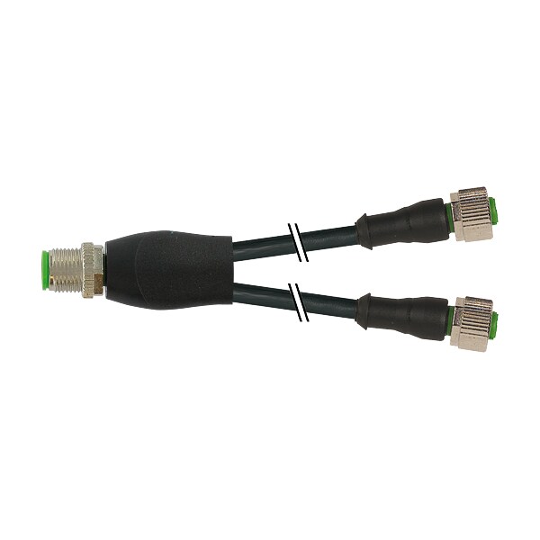 Murrelektronik M12 Y-distributor / M12 female 0 Degree, PUR 3x0.34 bk UL/CSA 0, 3m - 7000-40721-6230030