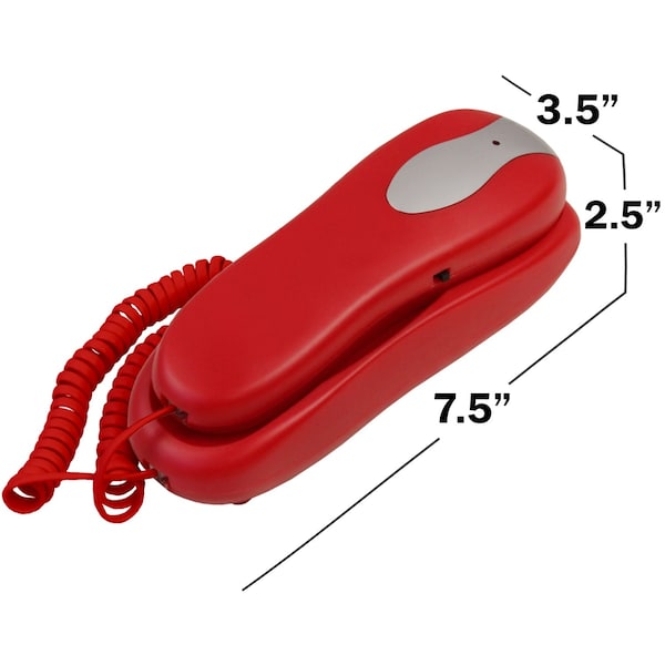 Blue Donuts Slimline Red Colored Phone For Wall Or Desk With Memory - BD3496711